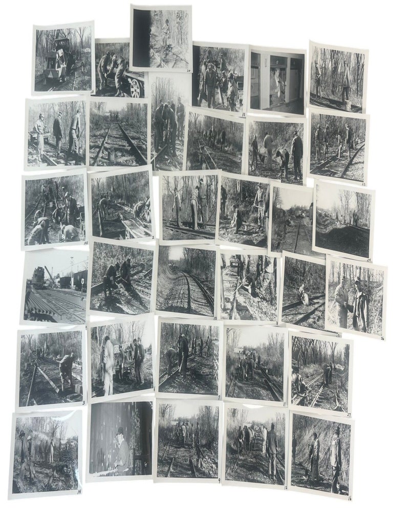 Volunteer Hand Labor and Historic Railroad Preservation, 37 Numbered Photographs, c. 1974