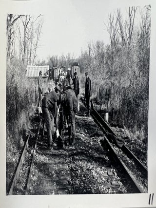 Volunteer Hand Labor and Historic Railroad Preservation, 37 Numbered Photographs, c. 1974