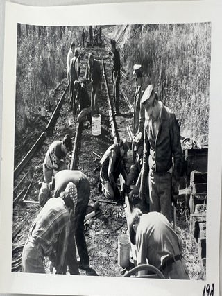 Volunteer Hand Labor and Historic Railroad Preservation, 37 Numbered Photographs, c. 1974