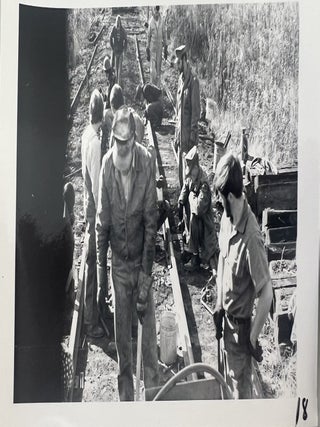 Volunteer Hand Labor and Historic Railroad Preservation, 37 Numbered Photographs, c. 1974