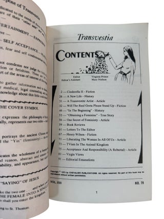 Transvestia, The First Widely Distributed Transgender Magazine Founded by Virginia Prince, 1972-76