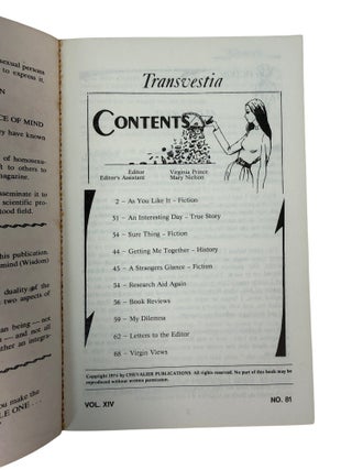 Transvestia, The First Widely Distributed Transgender Magazine Founded by Virginia Prince, 1972-76