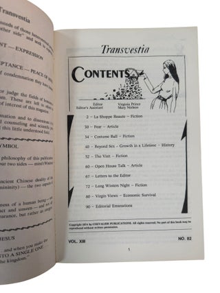 Transvestia, The First Widely Distributed Transgender Magazine Founded by Virginia Prince, 1972-76