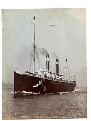 American Railroads, the SS St. Paul, and the International Travel Network Linking Texas to Mexico and Europe, Photo Album with Handwritten Notes,c. 1902