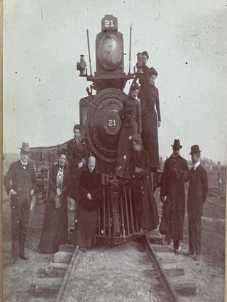 American Railroads, the SS St. Paul, and the International Travel Network Linking Texas to Mexico and Europe, Photo Album with Handwritten Notes,c. 1902