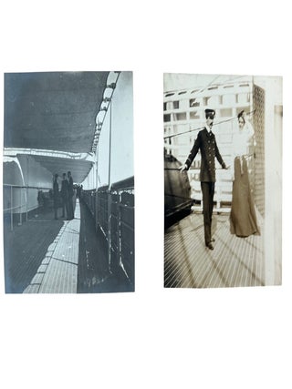 American Railroads, the SS St. Paul, and the International Travel Network Linking Texas to Mexico and Europe, Photo Album with Handwritten Notes,c. 1902