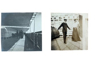 American Railroads, the SS St. Paul, and the International Travel Network Linking Texas to Mexico and Europe, Photo Album with Handwritten Notes,c. 1902