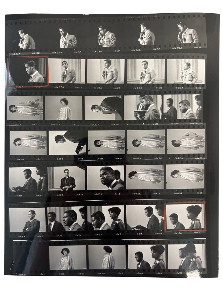 NAACP Freedom Spectacular, Sammy Davis Jr., Sidney Poitier, and Ruby Dee, 36 Exposure Contact...