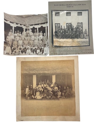 Indian Personnel in the British Army Headquarters, Five Large Format Photographs of the Imperial. British Indian Imperial Military.