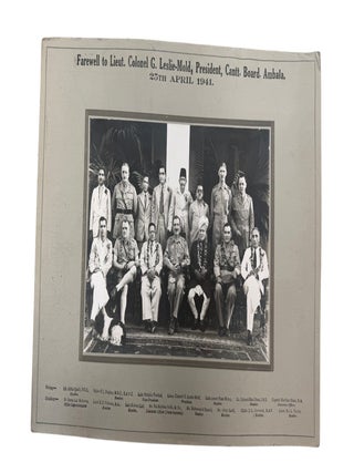 British India Railway and Military Administrative Staff Photo Archive Documenting Colonial Transportation, Military Administration, and Wartime Logistics, circa 1930s&ndash;1943