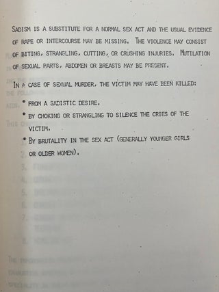 LAPD Working Manual, on Homicide Procedure including Discussion of Sexual Violence and Illegal Abortions, 1981 to 1983