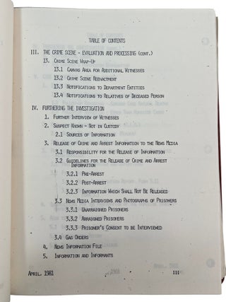 LAPD Working Manual, on Homicide Procedure including Discussion of Sexual Violence and Illegal Abortions, 1981 to 1983