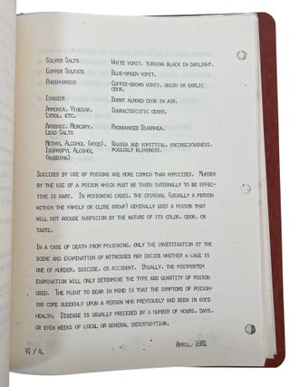 LAPD Working Manual, on Homicide Procedure including Discussion of Sexual Violence and Illegal Abortions, 1981 to 1983