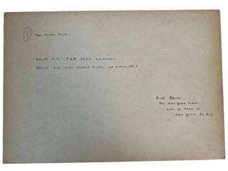 Antarctic Photography Archive of New York Times Photographer Allyn Z. Baum Documenting Operation Deep Freeze, McMurdo Station, the South Pole, and Cold War Polar Research, Including an Unpublished Memoir, Working Prints, and 116 Original Color Transparencies with Handwritten Captions, 1962–1964