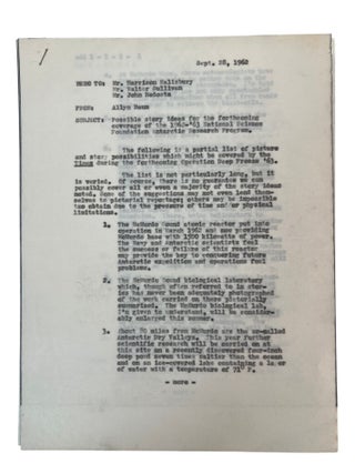 Antarctic Photography Archive of New York Times Photographer Allyn Z. Baum Documenting Operation Deep Freeze, McMurdo Station, the South Pole, and Cold War Polar Research, Including an Unpublished Memoir, Working Prints, and 116 Original Color Transparencies with Handwritten Captions, 1962–1964