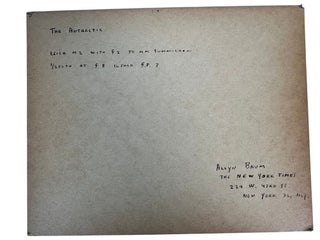 Antarctic Photography Archive of New York Times Photographer Allyn Z. Baum Documenting Operation Deep Freeze, McMurdo Station, the South Pole, and Cold War Polar Research, Including an Unpublished Memoir, Working Prints, and 116 Original Color Transparencies with Handwritten Captions, 1962–1964