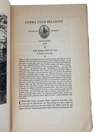 Large Archive of Early Sierra Club Conservation and Ansel Adams's Formative Publications: Sierra Club Bulletin, 1926-1954