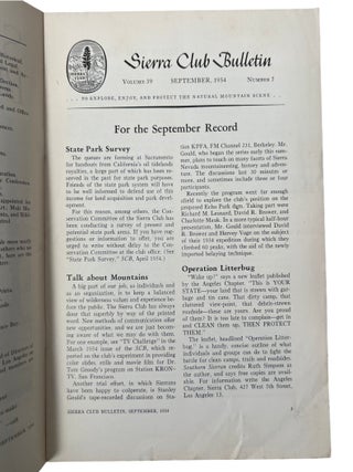Large Archive of Early Sierra Club Conservation and Ansel Adams's Formative Publications: Sierra Club Bulletin, 1926-1954