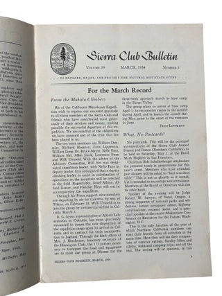 Large Archive of Early Sierra Club Conservation and Ansel Adams's Formative Publications: Sierra Club Bulletin, 1926-1954