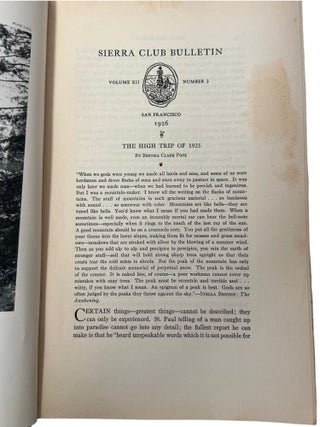 Large Archive of Early Sierra Club Conservation and Ansel Adams's Formative Publications: Sierra Club Bulletin, 1926-1954
