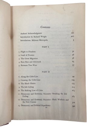 "Black Metropolis: A Study of Negro Life in a Northern City" Sociological Study of Black Communities in Chicago After the Great Migration, First Edition 1945