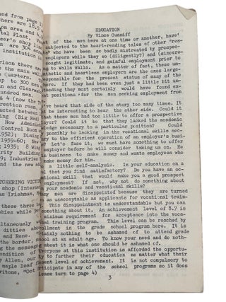 Incarcerated Writers Debate Education, Sentencing, and Institutional Authority in a Collection of "The Walls Tribune," from Washington State Penitentiary, 1969 to 1970