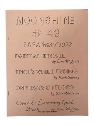 California Sci-Fi/Fantasy Zine "Moonshine" Archive, with Criticism, Debate, and Publishing Commentary on Mid-Century Scence Fiction, 1959-1973