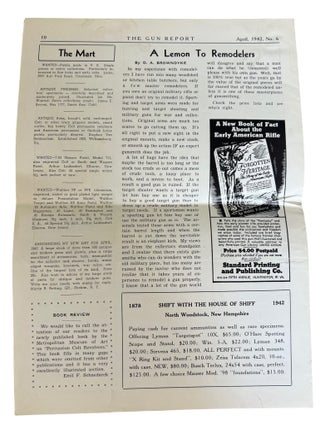 Firearms Culture and Political Identity in the United States: The NRA's "American Rifleman," "The Gun Report," Large Archive Spanning 1941-2000s