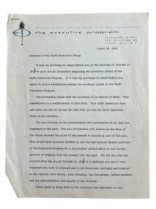 North Carolina Chapel Hill University Wartime Reorganization, The Cadet Program and the Founding of the UNC Executive Program: Bruce and Rex S. Winslow Papers and Ephemera Archive, 1943 to 1963