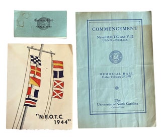 North Carolina Chapel Hill University Wartime Reorganization, The Cadet Program and the Founding of the UNC Executive Program: Bruce and Rex S. Winslow Papers and Ephemera Archive, 1943 to 1963