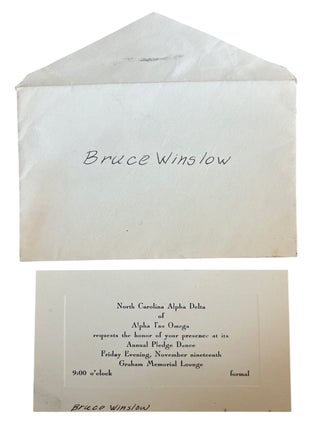 North Carolina Chapel Hill University Wartime Reorganization, The Cadet Program and the Founding of the UNC Executive Program: Bruce and Rex S. Winslow Papers and Ephemera Archive, 1943 to 1963