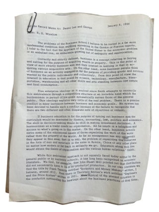 North Carolina Chapel Hill University Wartime Reorganization, The Cadet Program and the Founding of the UNC Executive Program: Bruce and Rex S. Winslow Papers and Ephemera Archive, 1943 to 1963