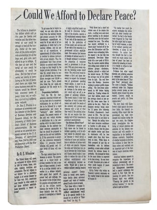 North Carolina Chapel Hill University Wartime Reorganization, The Cadet Program and the Founding of the UNC Executive Program: Bruce and Rex S. Winslow Papers and Ephemera Archive, 1943 to 1963