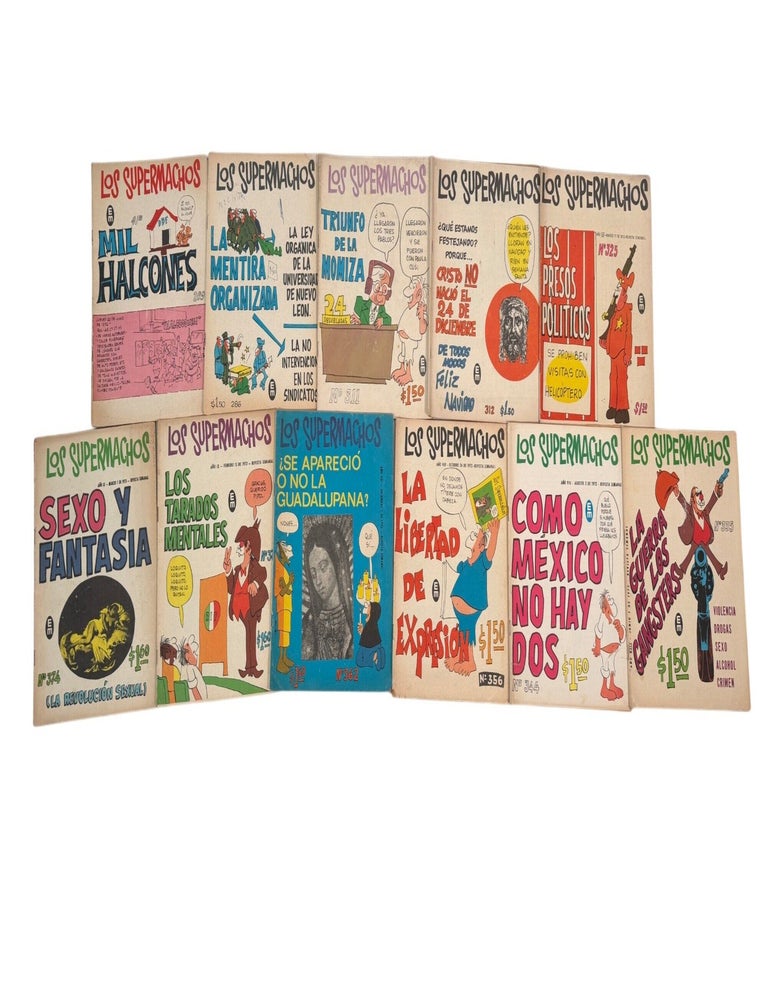 Mexican Satire Comic "Los Supermachos", with Themes of Political Corruption and Gender...