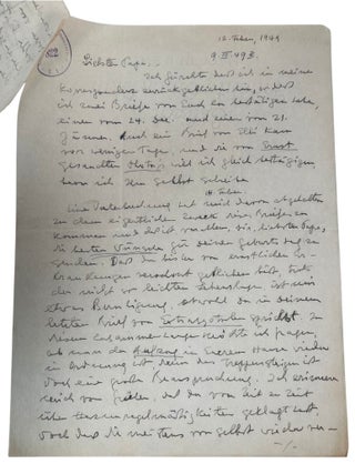 Large Archive of Personal and Scientific Correspondence Documenting Nobel Prize Winning Carl Cori and Gerty Cori Spanning More Than 30 Years