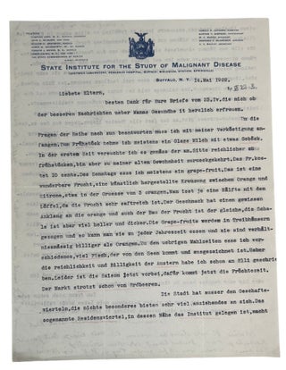 Large Archive of Personal and Scientific Correspondence Documenting Nobel Prize Winning Carl Cori and Gerty Cori Spanning More Than 30 Years
