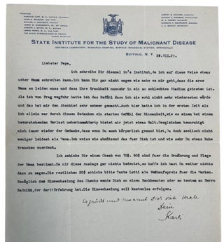 Large Archive of Personal and Scientific Correspondence Documenting Nobel Prize Winning Carl Cori and Gerty Cori Spanning More Than 30 Years