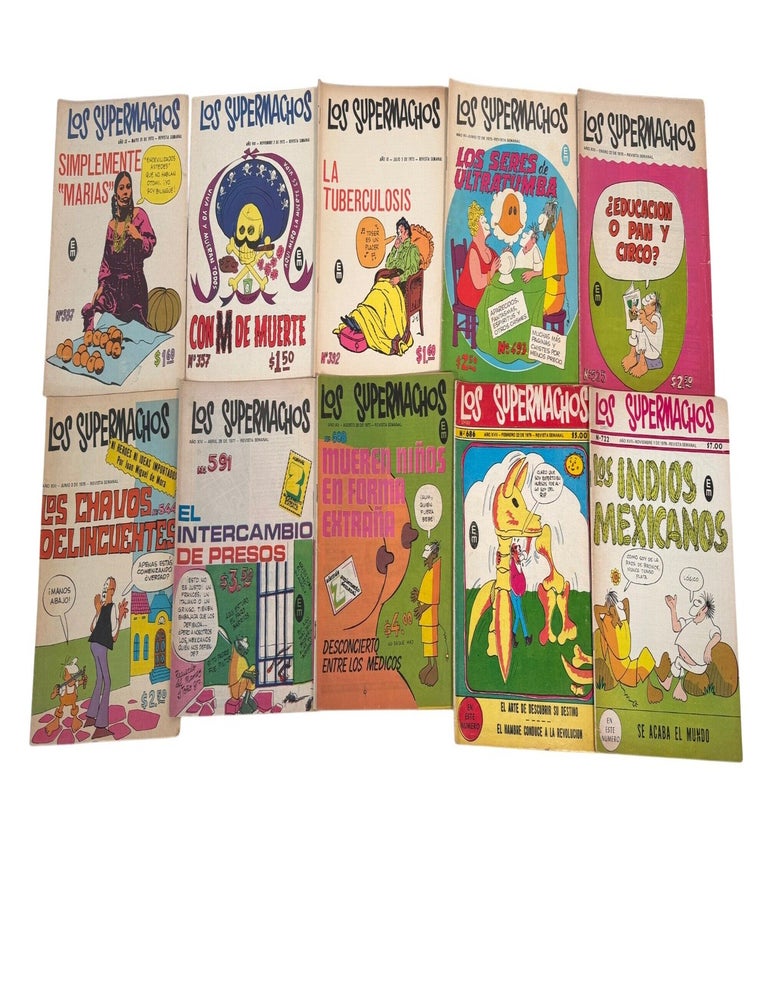 Mexican Satire Comic "Los Supermachos", with Themes of Political Corruption and Gender...