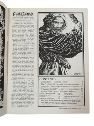 Fantasy Newsletter archive During the Transition of Independent Fanzine to University Based Fantasy Criticism, 9 Issues, 1981-82