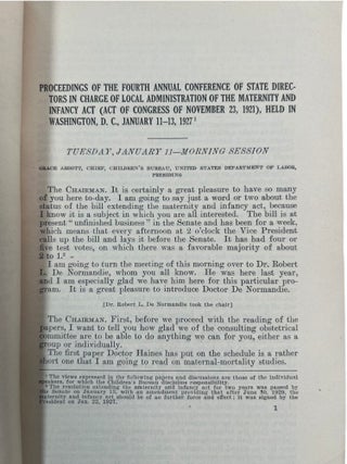 Early 20th Century Child Welfare, Maternal Health, and Government Instruction on Raising Children, 1914 to 1937