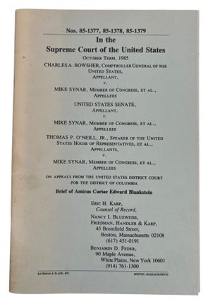 Racial Exclusion, State Action, and Separation of Powers in Shelley v. Kraemer and Bowsher v. Synar, 1948 to 1986