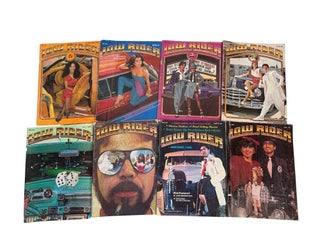 Item #23748 California Chicano Cultural Periodical Lowrider Magazine, 8 Early Issues, 1981....