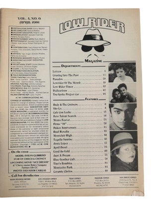 California Chicano Cultural Periodical Lowrider Magazine, 8 Early Issues, 1981