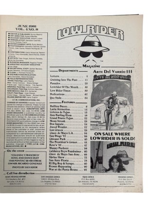 California Chicano Cultural Periodical Lowrider Magazine, 8 Early Issues, 1981