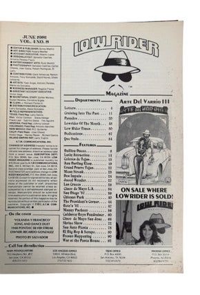 California Chicano Cultural Periodical Lowrider Magazine, 8 Early Issues, 1981