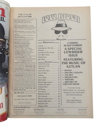 California Chicano Cultural Periodical Lowrider Magazine, 8 Early Issues, 1981