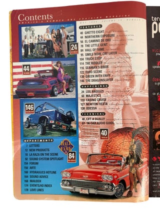 California Chicano Cultural Periodical Lowrider Magazine, 7 Issues, 1996-98