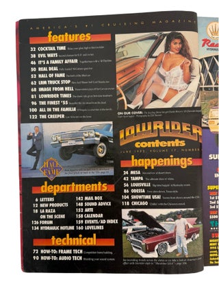 California Chicano Cultural Periodical Lowrider Magazine, 6 Issues, 1995-96