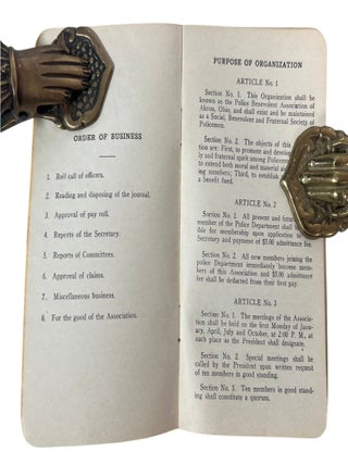 Police Department Archive of Akron Ohio, Police Fraternal Order Memberships, Police Rules, Regulations and By Laws; 1924-1938
