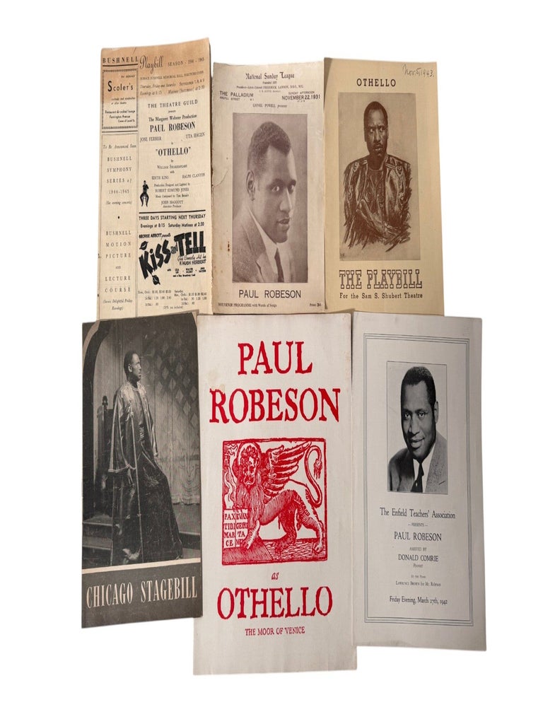 Paul Robeson from Concert Stage to Othello: Six Programs Documenting His Famous Concerts and...